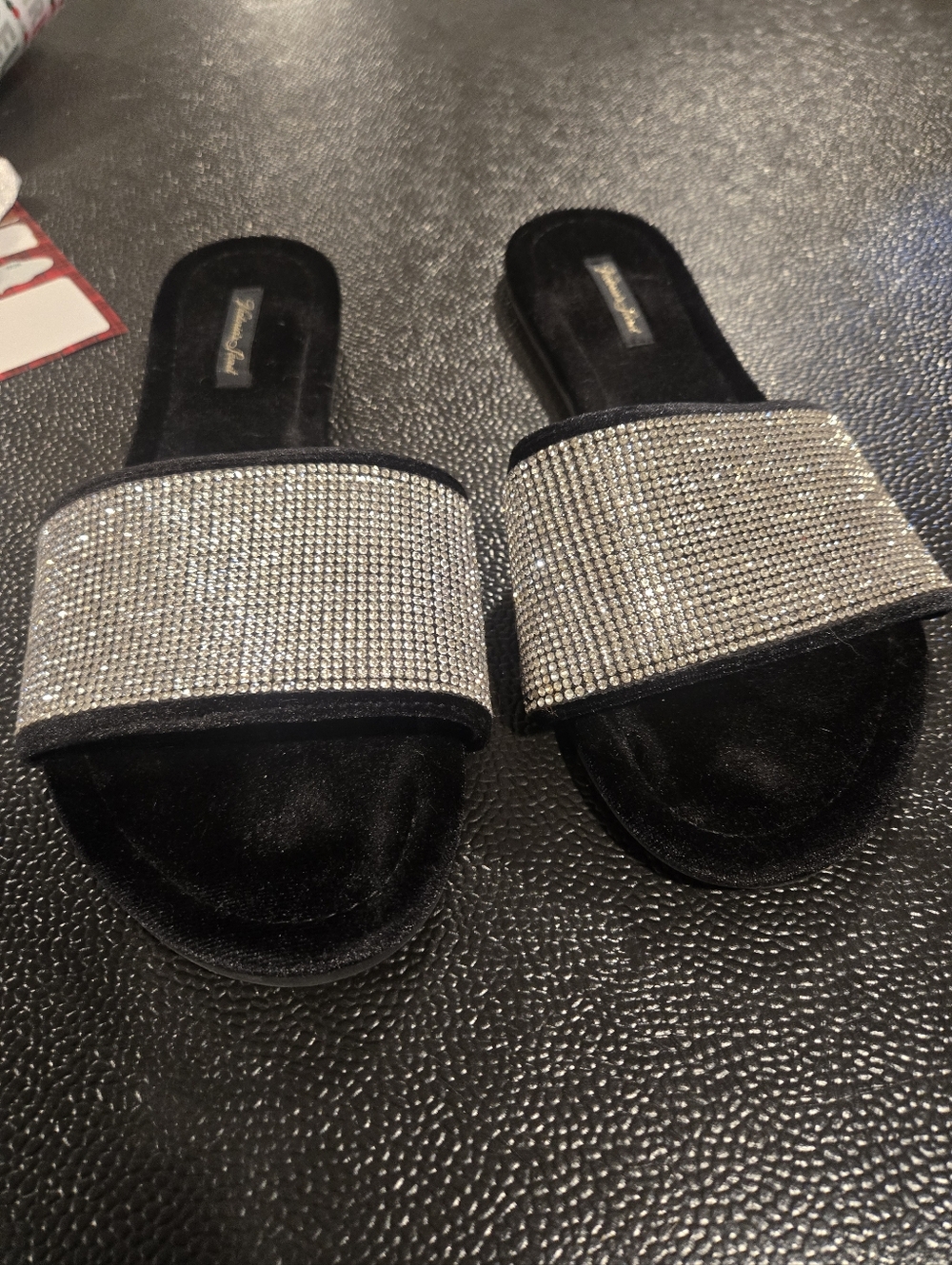 Victoria Secret Rhinestone slipppers - Picture 3 of 4
